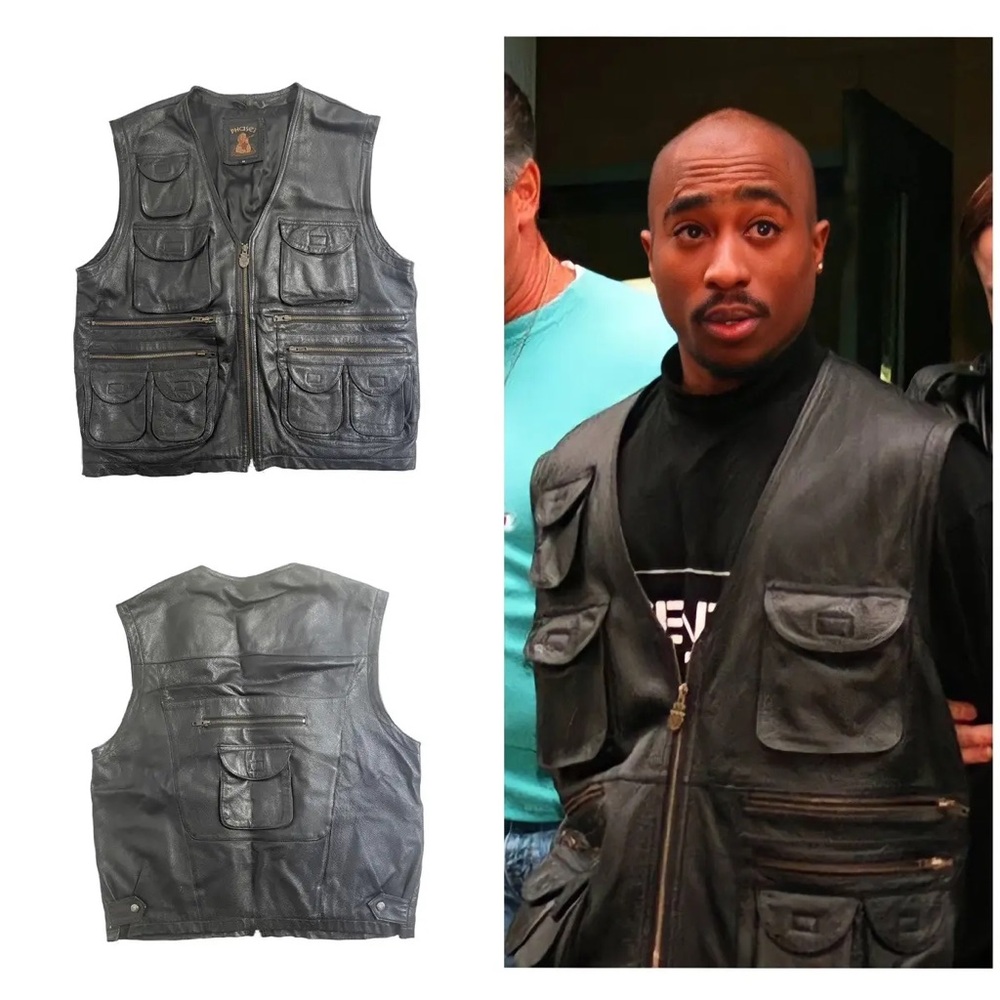Vintage 90s Phase 3 Brown Leather Vest